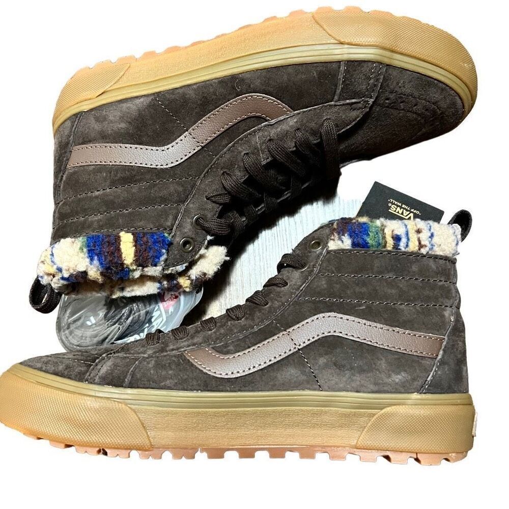 Vans Brown Gum Suede Sk8-Hi MTE-1 High Top Sneakers Shoes Size 10 women’s NWT